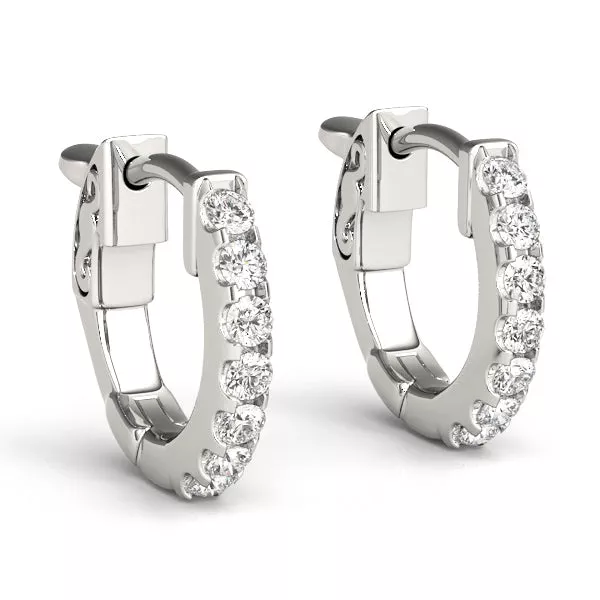 items Lab Diamond Pavé Huggie Hoop earrings